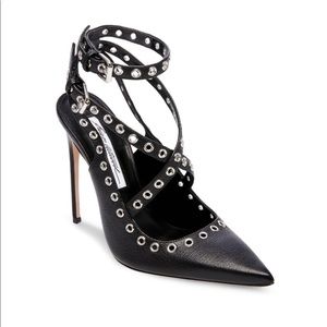 NEW Brian Atwood Lovely Pumps Black Leather 39.5